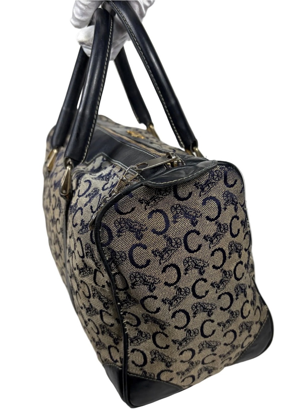 Authentic Vintage Celine C Sulky Monogram Boston Bag - Picture 9 of 12